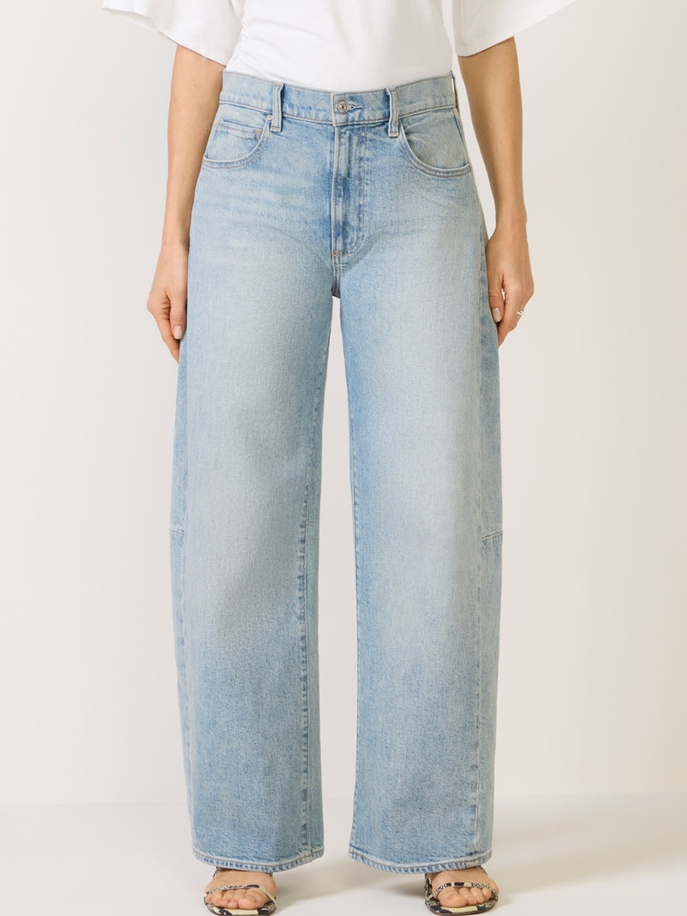 PAIGE Arellia Skimmer Barrel Jeans Mar Vista Size 29